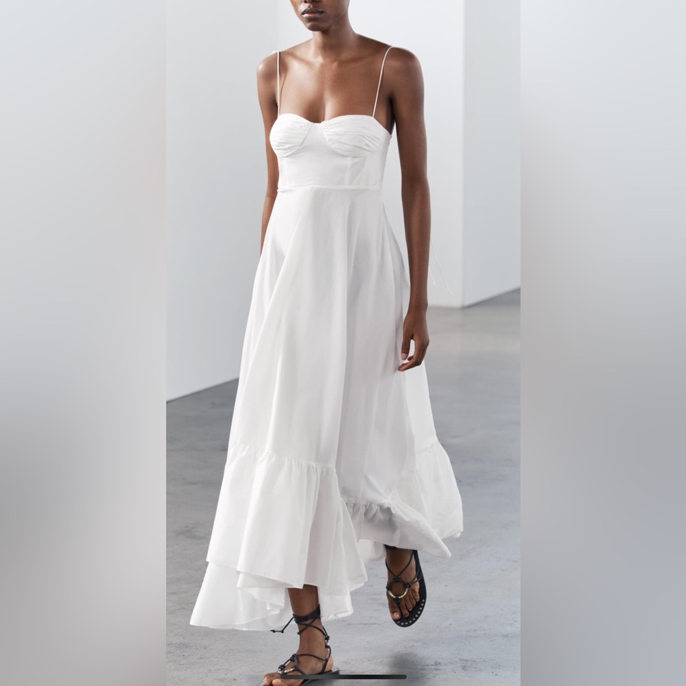 NWT NEVER WORN viral Zara maxi white dress